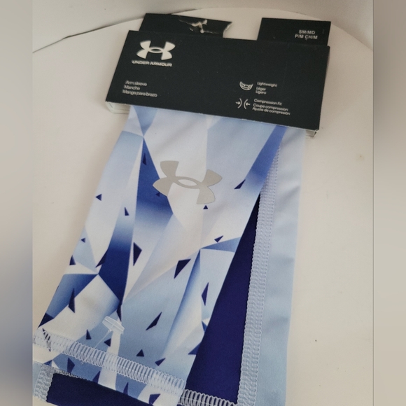 Under Armour Unisex Team Shooter Arm Sleeve  Small-Medium Purple White NEW - Picture 1 of 5